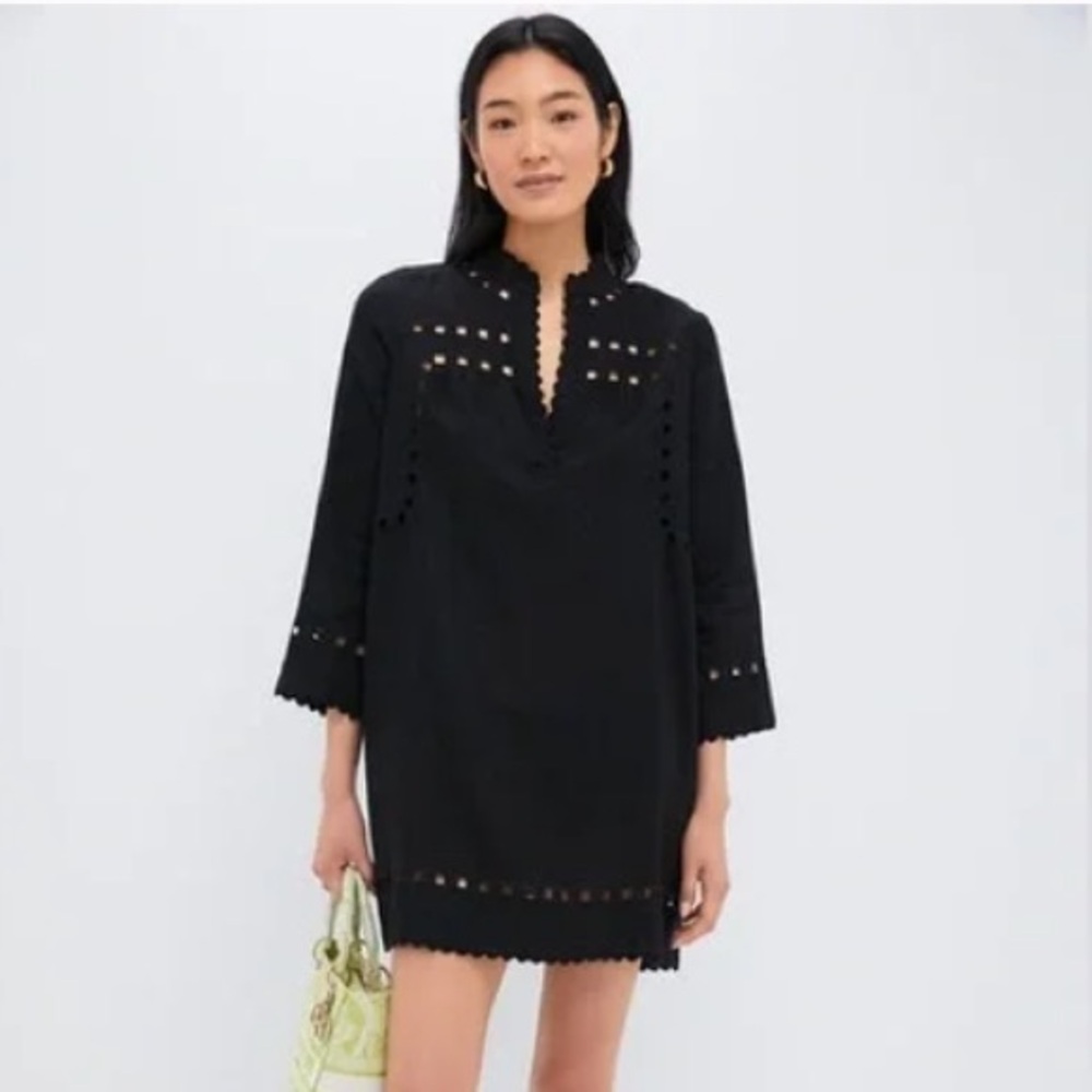 Black Eyelet Tunic Dress - NWT 100% Linen - Tuckernuck the Dawson